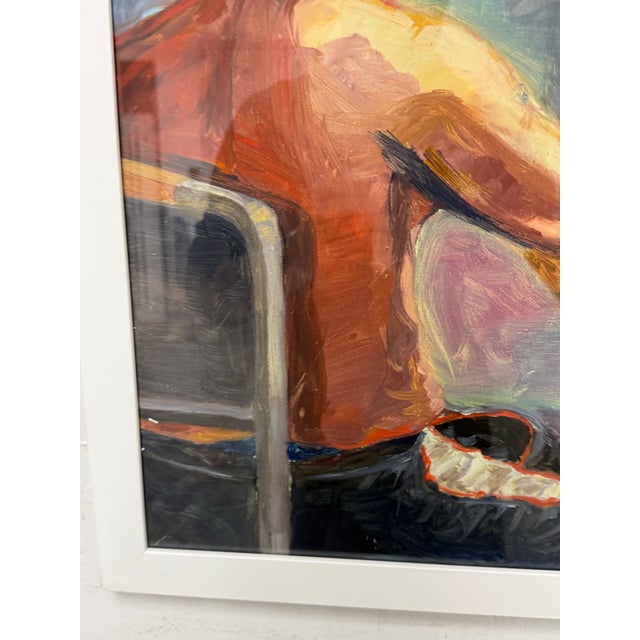 Figurative Artwork Man Waiting at the Window, Framed For Sale - Image 9 of 12