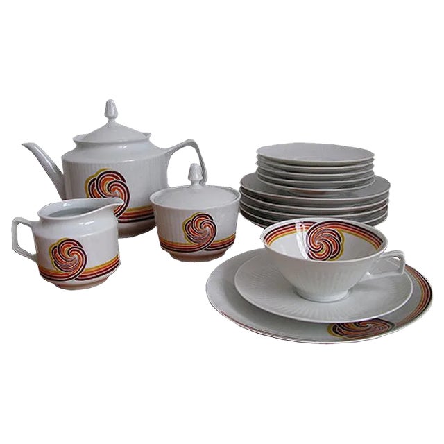 Coffee Service from Bareuther Waldsassen Bavaria, 1970s, Set of 21 For Sale