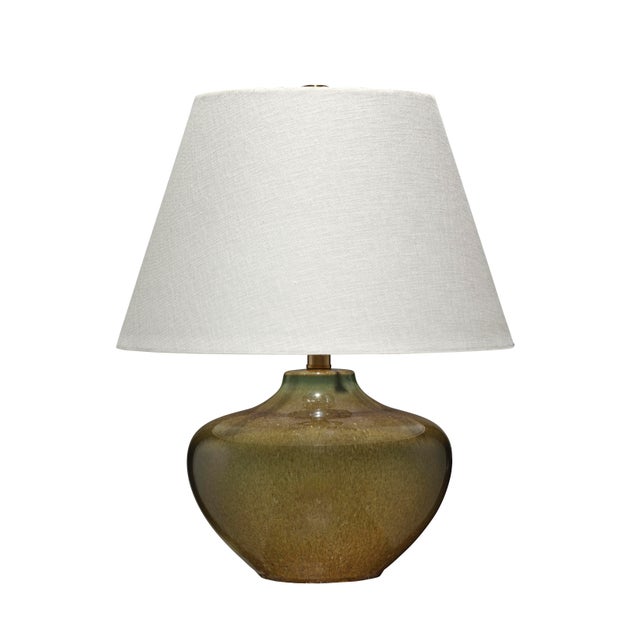 Monroe Table Lamp, Olive Green Ceramic For Sale