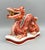 Red Vintage Hand-Painted Chinese Porcelain Dragon Sculpture With Flaming Pearl – Gumps San Francisco Style – Chinoiserie / Hollywood Regency For Sale - Image 8 of 14