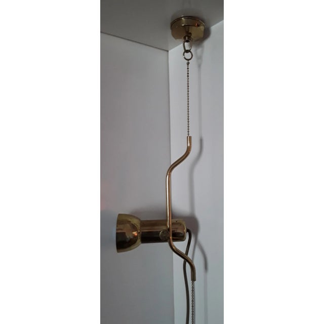 Vintage All-Adjustable Golden Ceiling Lamp, 1980s For Sale - Image 3 of 8