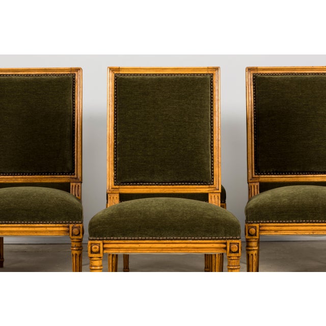 French Set of 10 Late 19th Century French Louis XVI Fruitwood Dining Chairs For Sale - Image 3 of 18