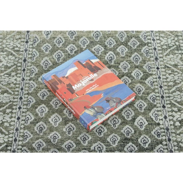 Gray Contemporary Block Print Natural Silk Geometric Runner by Rug & Kilim For Sale - Image 8 of 8