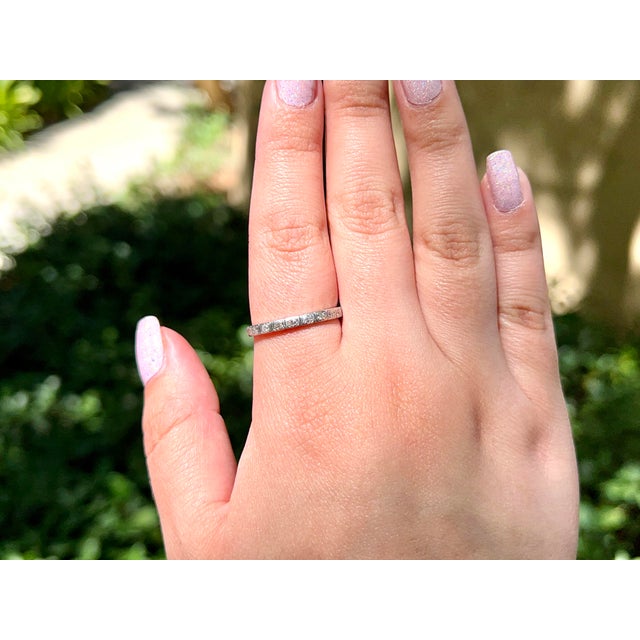 Metal 1920s Art Deco Platinum Single Cut Diamond Ring, Size 9.5 For Sale - Image 7 of 10