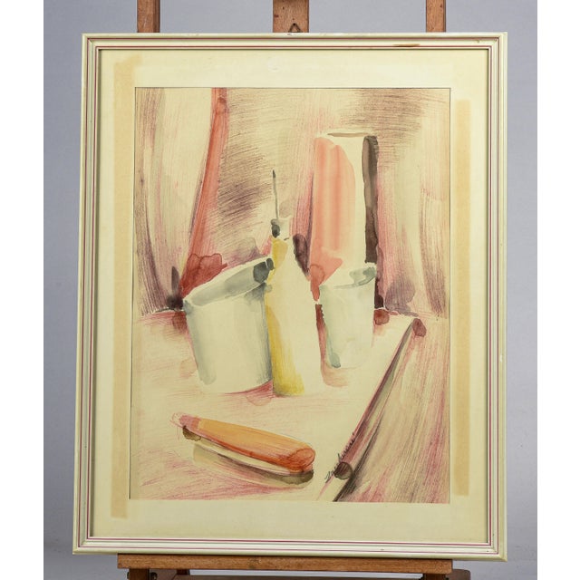 Zaccheroni, Italy, Watercolor on Paper, Framed For Sale - Image 6 of 7