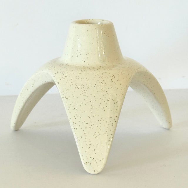 Mid-Century Modern Rare — Franciscan Atomic Starburst or Oasis Atomic Candlestick Holder, Single Unit, MCM For Sale - Image 3 of 10