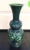 Vintage Haegar Extra Tall Teal Green Blue Floral Vase For Sale In West Palm - Image 6 of 6