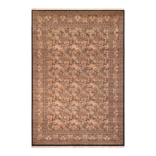 Boho Chic Pak-Persian Black/Gold Wool Rug - 9'10'' X 14'3'' For Sale