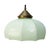 Green French Green Opaline Glass and Brass Gallery Pendant Lamp For Sale - Image 8 of 8
