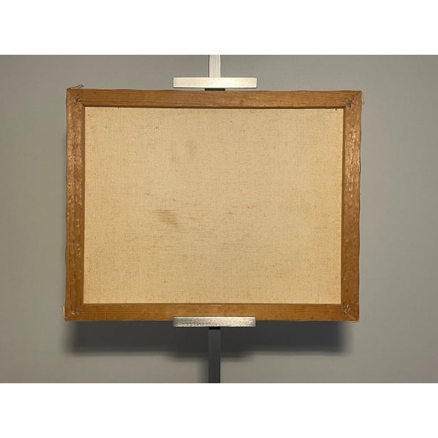 1970s Abstract Landscape Still Life Impasto Original Oil Painting on Canvas For Sale - Image 5 of 10