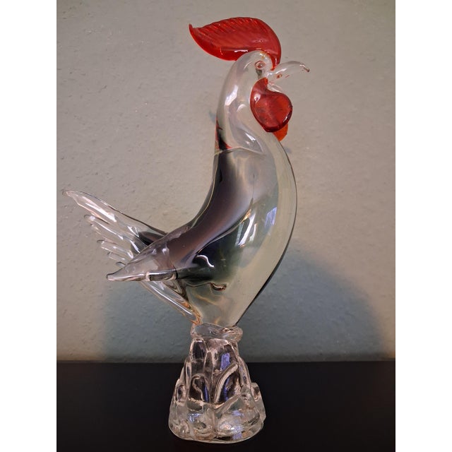 Glass Large Murano Rooster from Made Murano Glass For Sale - Image 7 of 9