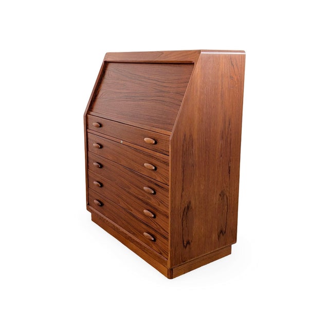 Dyrlund Mid-Century Secretary with Chest of Drawers in Teak from Dyrlund For Sale - Image 4 of 10
