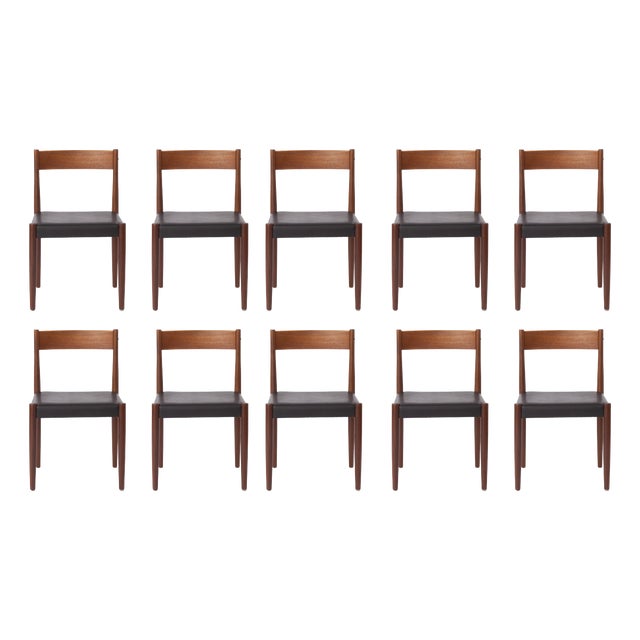Teak Dining Chairs by Poul M. Volther for Frem Røjle, Denmark, 1960s, Set of 10 For Sale