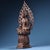 Gilt Copper Guanyin Bodhisattva Statue With Openwork Mandorla Backplate, Lotus Throne For Sale - Image 4 of 10