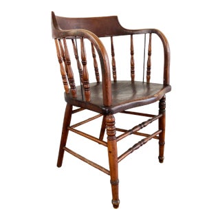 Antique Saloon Style Captain's Chair For Sale