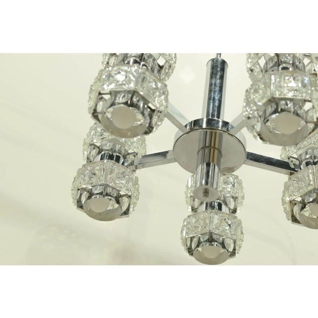 Mid-Century Roof Lamp in Chromed Steel and Glass, Germany For Sale - Image 4 of 6