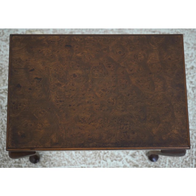Traditional Baker Burl Walnut George III Occasional Accent Table For Sale - Image 3 of 12