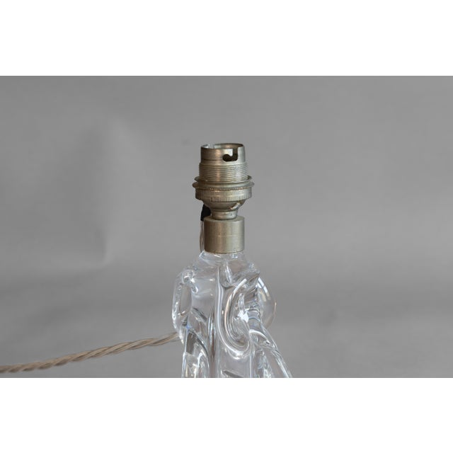 1960s Mid-Century Crystal Glass Table Lamp, 1960s For Sale - Image 5 of 7