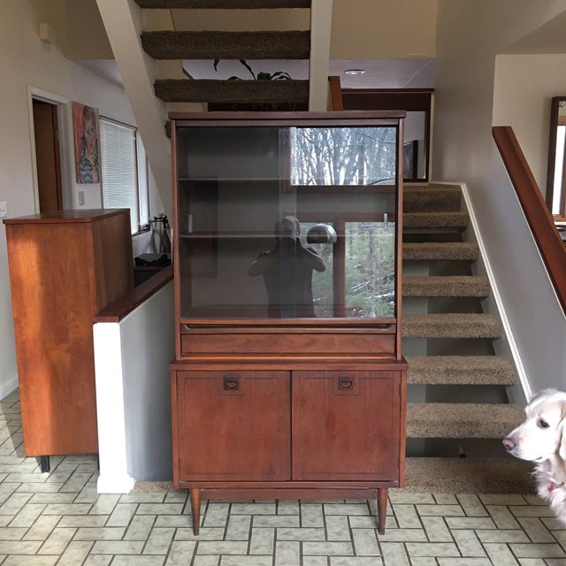 1960’s Vintage Bassett Walnut China Chairish