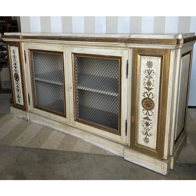Early 20th Century Early 20th Century Gilt and Paint Decorated Neoclassical Style Cabinet From Newel For Sale - Image 5 of 6