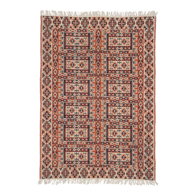 Late 20th Century Vintage Persian Kilim Rug, 04'07 X 09'00 For Sale