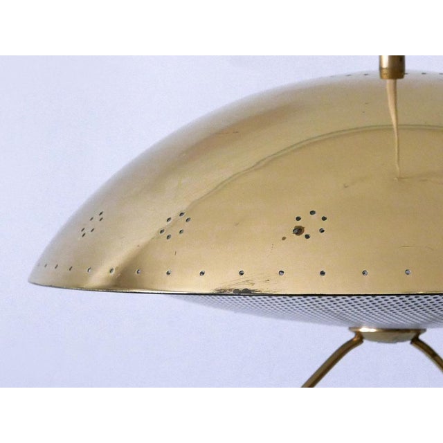 Mid-Century Modern Perforated Metal Pendant Lamp, Germany, 1950s For Sale - Image 15 of 18