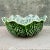 Vintage Majolica Cabbage Serving bowl hand painted makers mark reads “ Subtil P401” . Bowl is a lovely dark green shade...