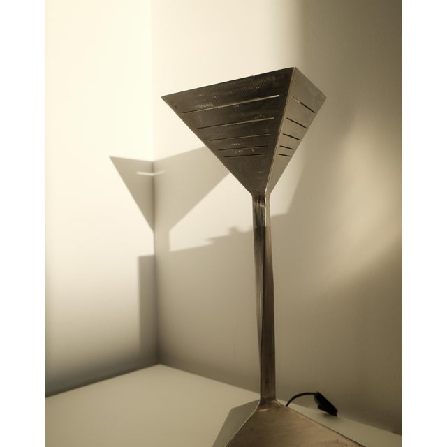Bauhaus Vintage Table Lamp in Aluminium, 1970s For Sale - Image 3 of 8