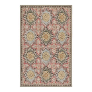 1980s Rug & Kilim’s Aubusson Style Flatweave With Medallions and Floral Patterns For Sale