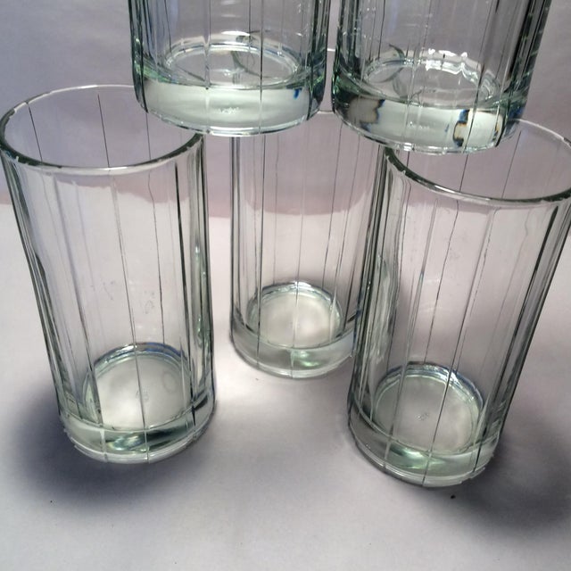Vintage Anchor Hocking Ribbed Glasses Set of 5 Chairish
