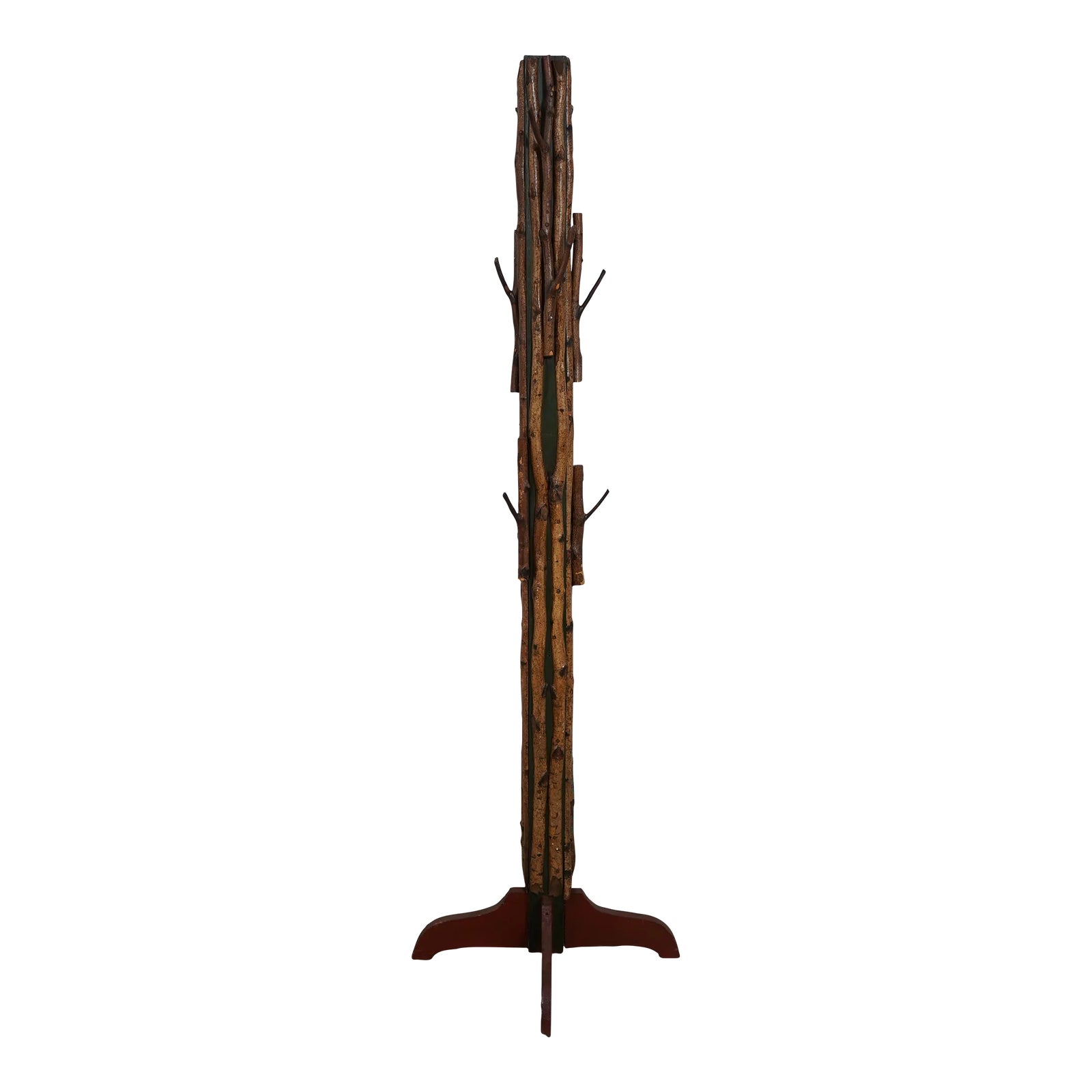 Adirondack HandMade Vintage Rustic Clothes Tree | Chairish