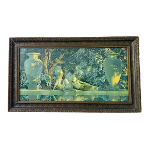 Maxfield Parrish “Garden of Allah” Crane Lithograph 1918, Framed