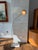 Vintage Italian Brass Arc Floor Lamp with Genuine Marble Base An elegant vintage brass arc floor lamp featuring a...
