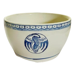 Vintage Blue & White Chinoiserie Serving Bowl