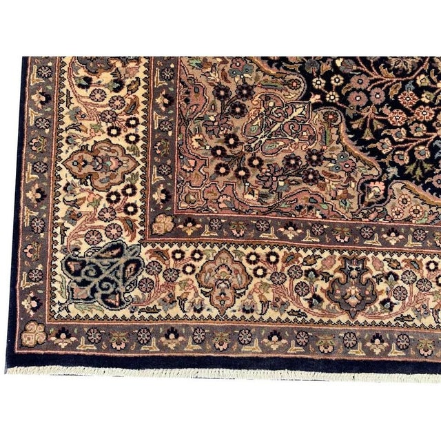 Authentic Hand Knotted Vintage Isfahoun Wool Area Rug 7.3 X 4.6 Ft For Sale - Image 11 of 13