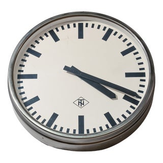 Industrial Factory Wall Clock from Telenorma, Germany, 1960s For Sale