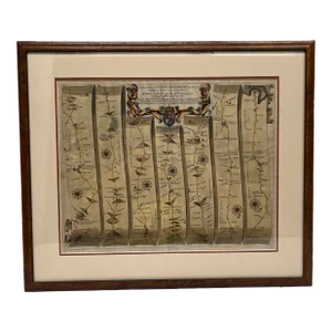 John Ogilby Oxford to Salisbury Road Map #83 Circa 1675