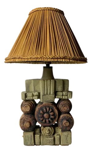 Mid-Century Modern Brutalist Ceramic Table Lamp by Bernard Rooke, 1970s