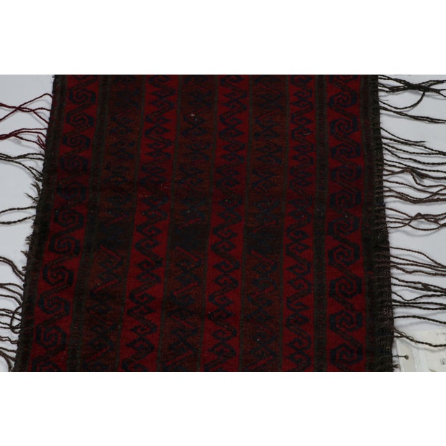 1950s 1950s Vintage Baluch Persian Rug in Brown, Red & Blue Patterns by Rug & Kilim For Sale - Image 5 of 8