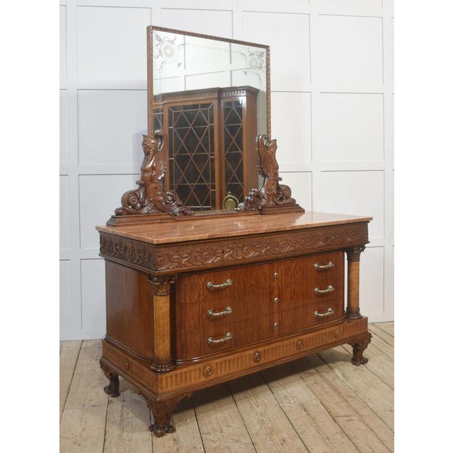 Brown Antique Mahogany Dressing Chest, 1800s For Sale - Image 8 of 18