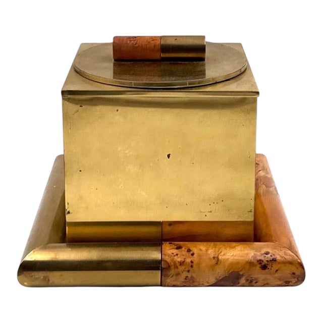 1970s Mid-Century ModernTommaso Barbi, Brass Luxury Ice Bucket For Sale