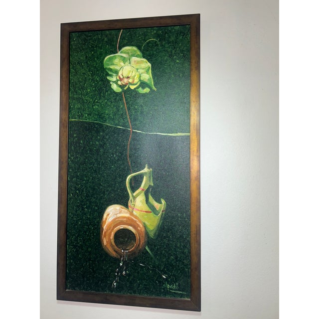 “Split Dream: Brokenness & Hope” is an original acrylic painting by renowned Jamaican artist Elpedio Robinson, signed and...