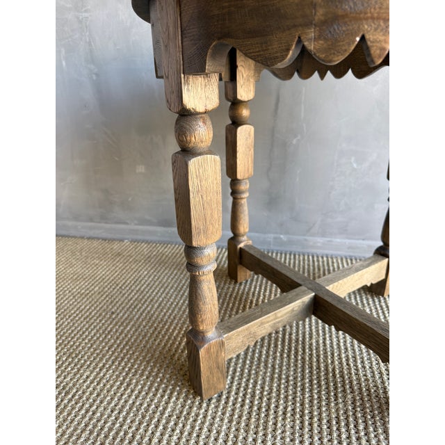 Hollins White Oak Side Table in Medium Oak Finish For Sale - Image 9 of 11