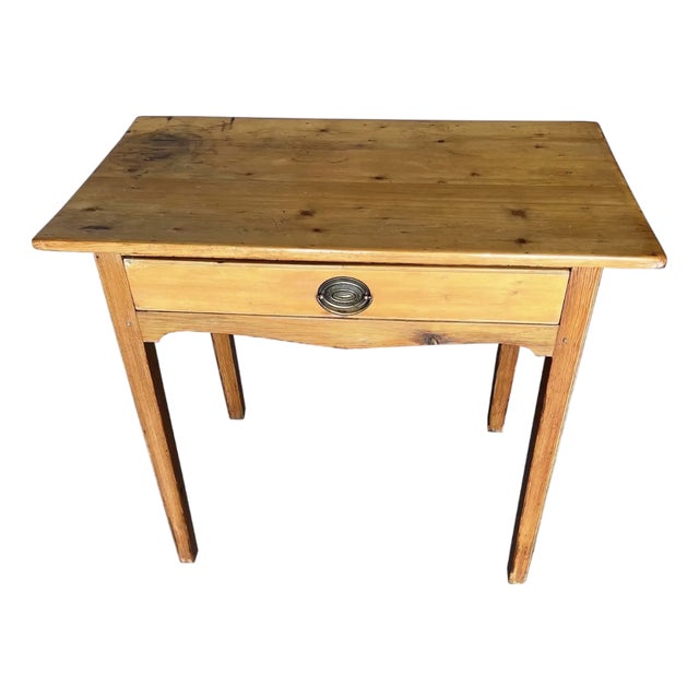 18th Century American Yellow Pine Side Table, Likely Southern For Sale