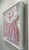 Nursery Art: Women's Exchange Pink Cherry Dress Framed in a White Wood Shadow Box For Sale In Phoenix - Image 6 of 10