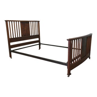 Edwardian Bur Walnut Double Bed, 1900 For Sale