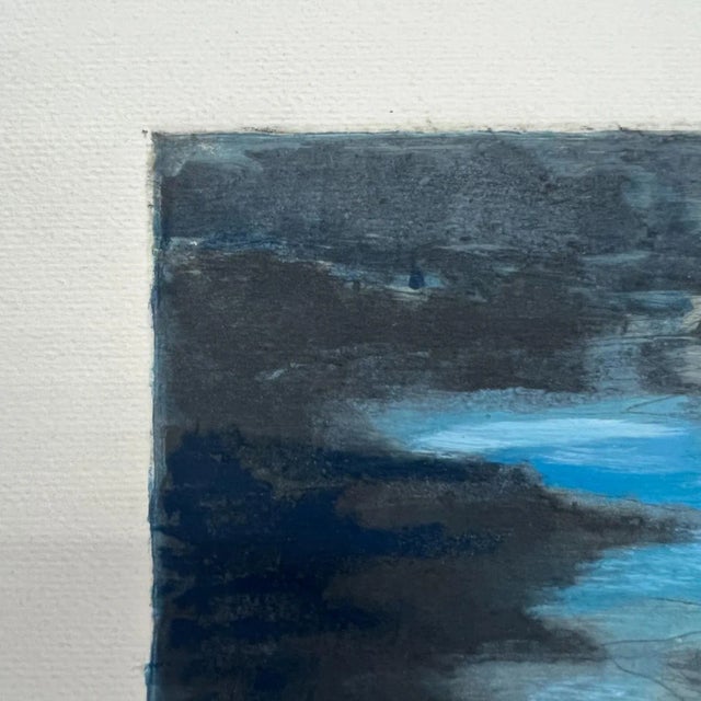 Art by Gina Kail June 1998 Scenic Blue Abstract Landscape 7 Monoprint For Sale In San Diego - Image 6 of 9