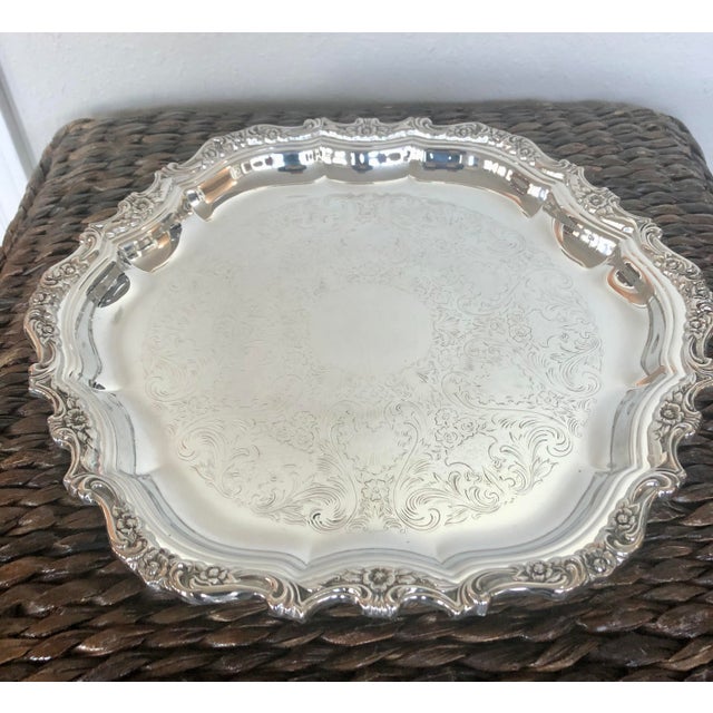 1980s ster Wilcox Oneida Silver Tray Chairish