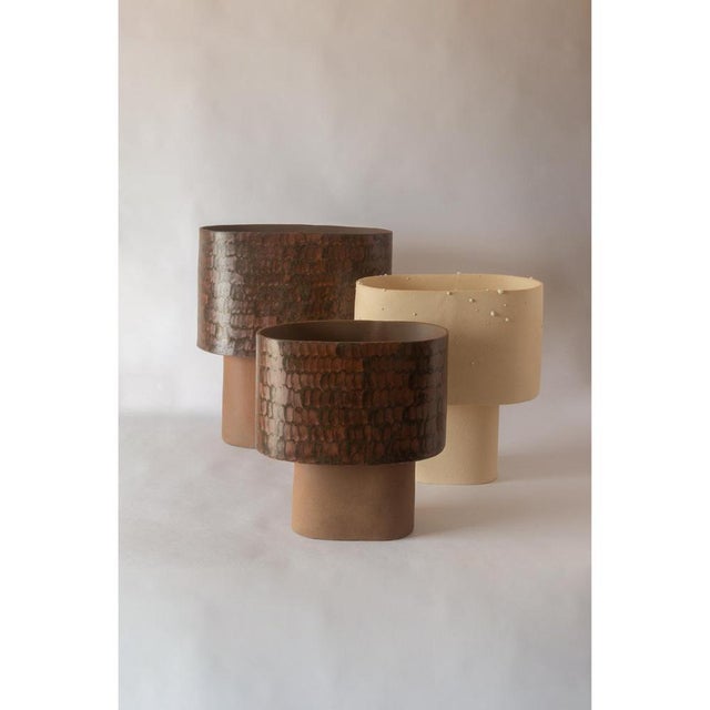 Small Table Lamp in Stoneware with Drops Effect Glaze by Lucas Huillet For Sale - Image 17 of 18