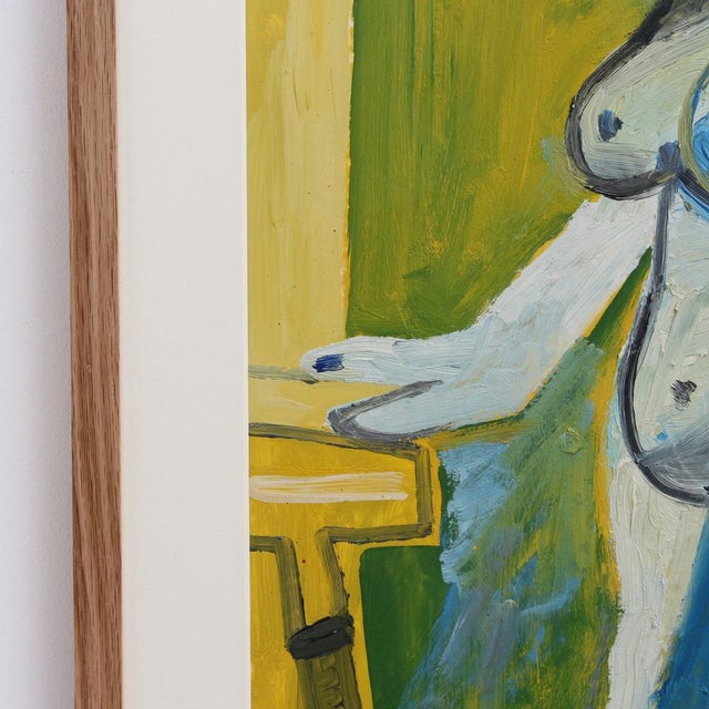 Raymond Debiève, Nude Woman at Home, 1969, Oil on Paper, Framed For Sale - Image 17 of 18